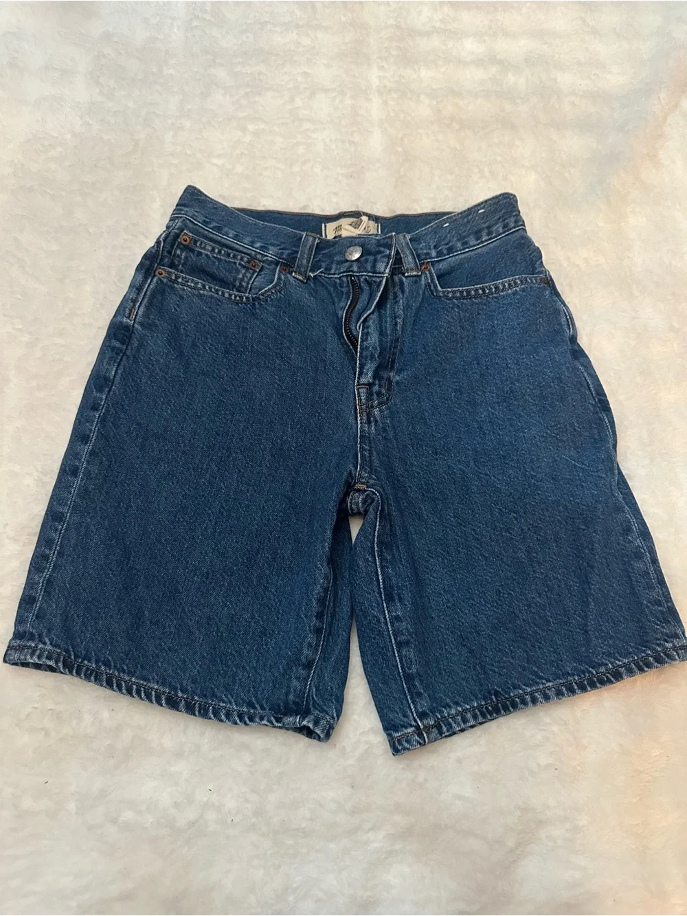 Madewell The 1997 Denim Shorts 23 Medium Wash High Rise Relaxed 39246